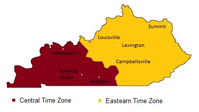 Historic, present and future dates for daylight saving time and clock changes. Time changes between years 2023 and 2027 in USA – Kentucky – Mammoth Cave National Park are shown here.